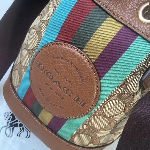 Coach C5639 DEMPSEY DRAWSTRING BUCKET 15 HANDBAG - Picture 6 of 7